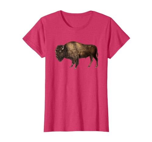 Altes Büffel-Design Buffalo Vintage Retro American Bison T-Shirt - size chart