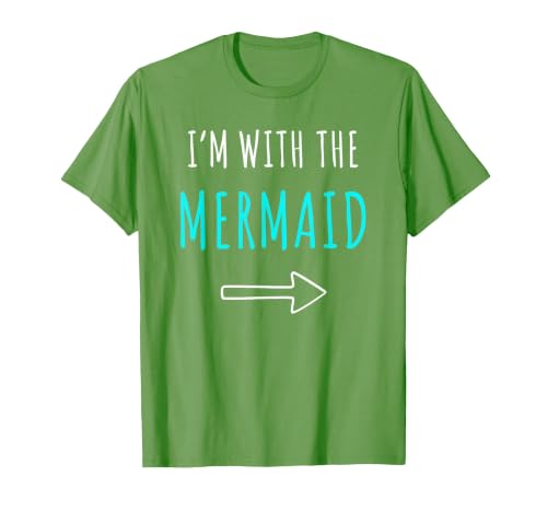 Mermaid Shirt Funny Easy Halloween Shirt Funny Mermaid Halloween Parents or Couples Costume T-Shirt - size chart