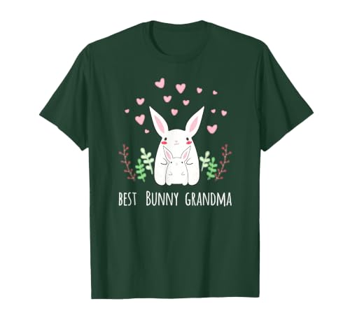 Cute Bunny Grandma Rabbit Grandmother T-Shirt — design detail