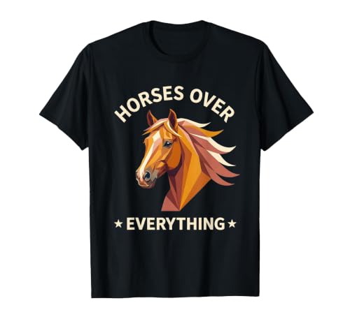 Mademark Horses Over Everything Women's Equestrian Design T-Shirt - Men - size chart