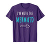 Mermaid Shirt Funny Easy Halloween Shirt Funny Mermaid Halloween Parents or Couples Costume T-Shirt - size chart