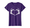 Halloween Tees for Women Men Kids Skeleton Hands Heart Halloween Rock Costume Men Women Kids T-Shirt - size chart