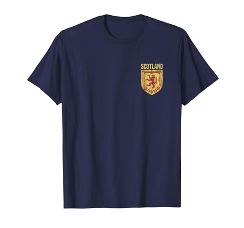 SCOTLAND COAT OF ARMS LION SCOT SCOTTISH Scottish Lion Emblem Scotland Flag Coat of ARMS Independence T-Shirt - size chart