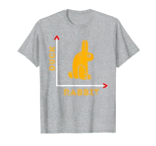 Wittgensteins Rabbit Duck Illusion Physics Nerd Math Geek T-Shirt — design detail