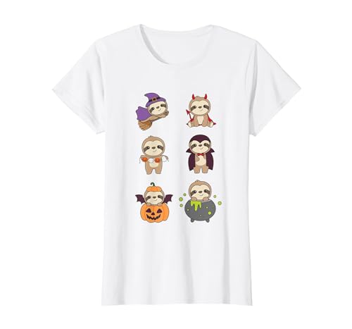 Sweet Animals For Halloween As Of 31 October Sloth Halloween Costume Sloths Halloween T-Shirt - size chart