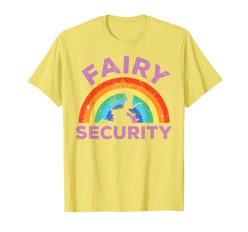 Halloween Fairy Security Father's Day Apparel Men Fairy Security Funny Dad Costume T-Shirt - size chart