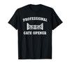 cow apparel Professional gate Opener, Cow Gate Opener T-Shirt - size chart