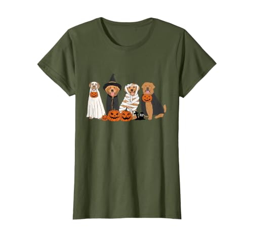 Golden Retriever Dog Ghost In Boo Sheet Women Men Funny Golden Retriever Dog Ghost in Boo Sheet Halloween T-Shirt - size