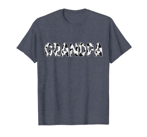 Cow Pattern Print Family Matching Birthday Shirts Cow Grandpa Birthday Family Matching Fathers Day Boy Girl T-Shirt - size