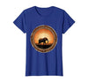 Mademark Elephant Silhouette Glowing Safari Sunset T-Shirt - Women - size chart