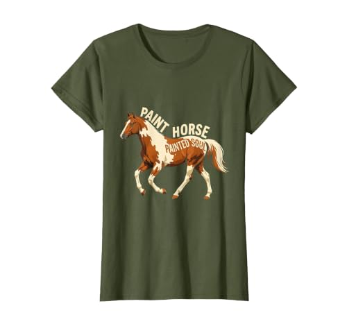 Mademark Paint Horse Painted Soul Equestrian Design T-Shirt - size chart