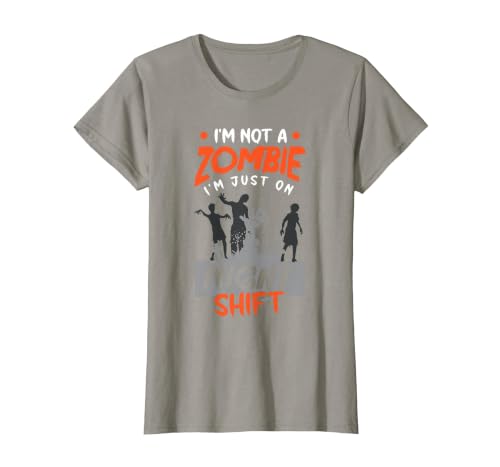 The Shift Worker - Night Shift Worker Design Night Shift Worker Halloween Funny Pun T-Shirt - size chart