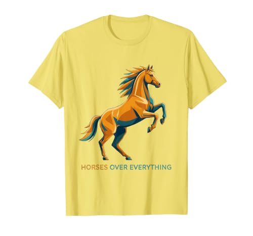Mademark Horses Over Everything Equestrian Design T-Shirt - Men - size chart