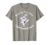 Sorry I'm Late, I Didn't Want to Come White Rabbit Watch T-Shirt — design detail
