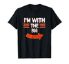 Halloween Mega Warehouse Vintage I'm with the Egg Lazy Halloween Costume T-Shirt - size chart