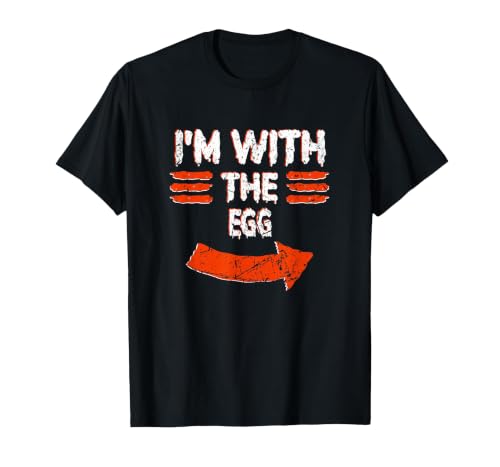 Halloween Mega Warehouse Vintage I'm with the Egg Lazy Halloween Costume T-Shirt - size chart