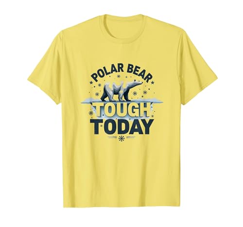 Mademark Polar Bear Tough Today Cool Arctic Design T-Shirt - size chart