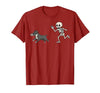 Pitbull Halloween Costume Funny Pitbull Skeleton Hand Halloween T-Shirt - size chart
