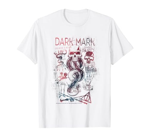 Harry Potter Halloween Design Dark Mark Death Eater T-Shirt - size chart