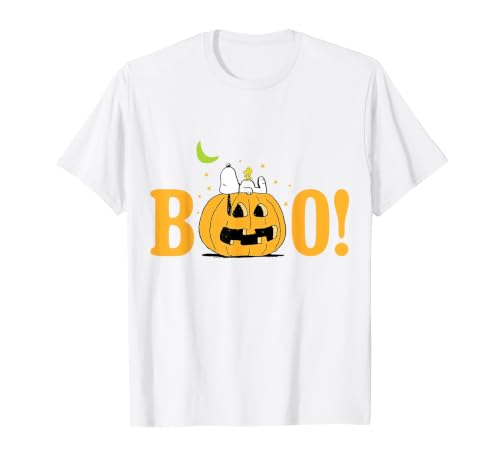 Peanuts Halloween Boo Pumpkin T-Shirt - size chart