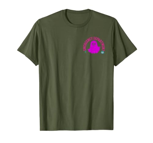 ER Nurse Halloween Pumpkin Emergency Department Spooky Emergency Department Ghost ER Nurse Halloween T-Shirt - size chart