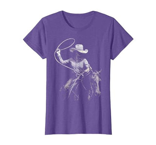 Cowgirl Western Rodeo Rodeo Cowgirl Western Horse T-Shirt - size chart