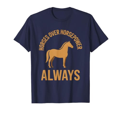 Mademark Horses Over Horsepower Always Equestrian Design T-Shirt - Men - size chart