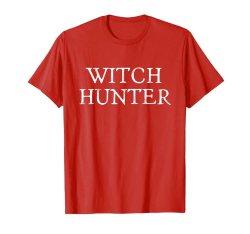 Witch Hunter Halloween Funny Witch Hunter Halloween Costume Easy Lazy T-Shirt - size chart