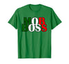 Italian Yeah B Mob Boss Italian Flag 1920s Costume Mafia Party T-Shirt - size chart