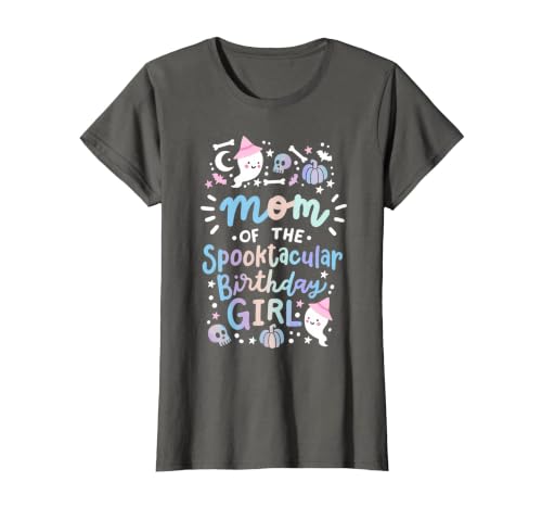 Faboolous Family Halloween Birthday Party Outfits Mom of the Spooktacular Birthday Girl Halloween Family T-Shirt - size chart