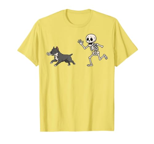Pitbull Halloween Costume Funny Pitbull Skeleton Hand Halloween T-Shirt - size chart