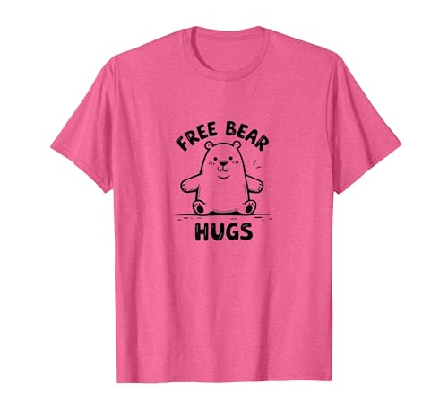 Mademark Free Bear Hugs: Cute Cartoon Animal Lover Gift T-Shirt - size chart