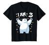3 years old 3rd birthday Polar Bear Kids 3 Years Old 3 Birthday Polar Bears Boy Girl Polar Bear T-Shirt - size chart