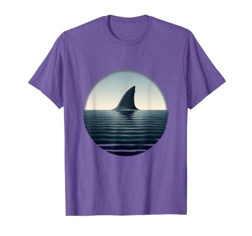 Mademark Shark Tail Disappearing Into Dark Water T-Shirt - size chart