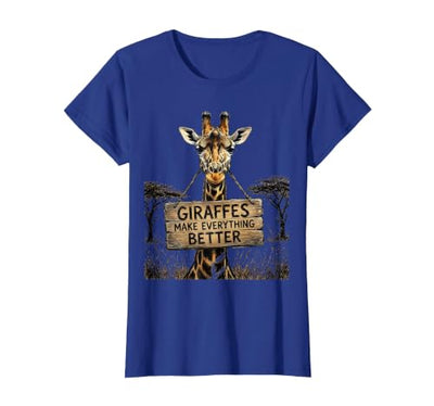 Giraffes Make Everything Better Safari Design T-Shirt