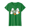 Mahjong Player Halloween Ghost Playing Mahjong Halloween Ghost Playing Mahjong Spooky Season Game Day Fall T-Shirt - size
