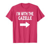 ShirtZilla I'm with The Gazelle Halloween Gazelle T-Shirt - size chart