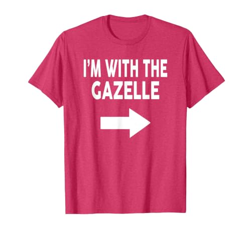 ShirtZilla I'm with The Gazelle Halloween Gazelle T-Shirt - size chart