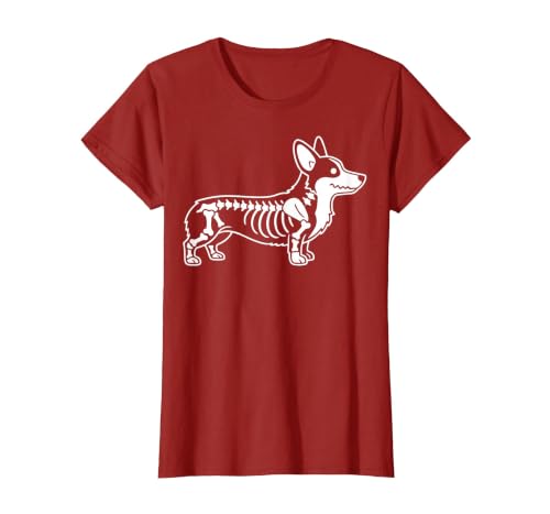 Halloween Corgi Skeleton Spooky Costume Corgi Skeleton Halloween T-Shirt - size chart