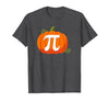 @iteachalgebra Pumpkin Pi Halloween Math Teacher T-Shirt - size chart