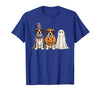 Funny Retro St. Bernard mom Halloween Witch Spooky Ghost Saint Bernard Pumpkin Halloween Dog Lover T-Shirt - size chart