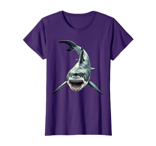 Mademark Great White Shark Below View Graphic T-Shirt - size chart