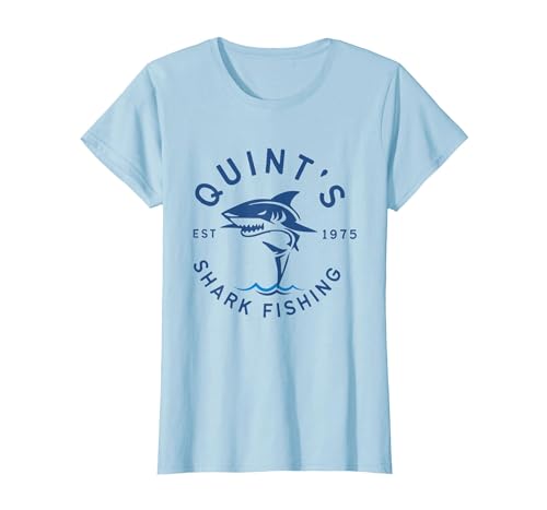 Funny Quints Shark Fishing Vintage Quint's Shark Fishing 1975 Retro T-Shirt - size chart