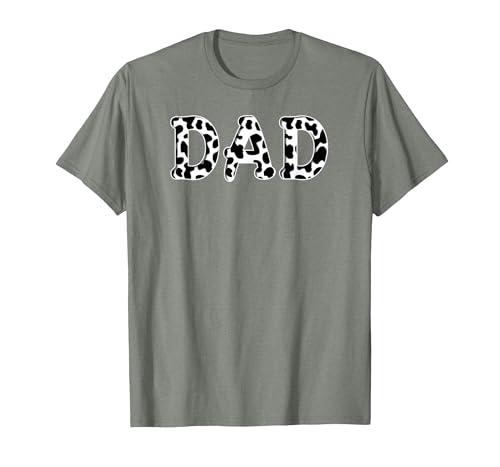 Cow Pattern Print Family Matching Birthday Apparel Cow Dad Birthday Family Matching Girl Boy Farm Birthday T-Shirt - size