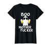 Vulgar Halloween Tee Shop Boo Motherfucker Funny Beer Drinking Ghost Adult Halloween T-Shirt - size chart