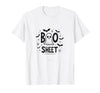 Mademark Halloween Humorous Boo Sheet Ghost Face Pun T-Shirt - size chart