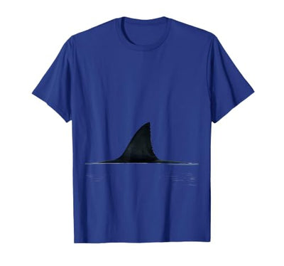 Shark Fin Cutting Through Calm Water Illustration T-Shirt