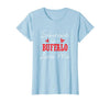 Long Distance Relationships Gifts Someone in Buffalo Loves Me Relationship Couple New York T-Shirt - size chart