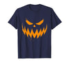 Vintage Jack o Lantern Halloween Tee Pumpkin Face Jack O Lantern Scary Carved Halloween Costume T-Shirt - size chart