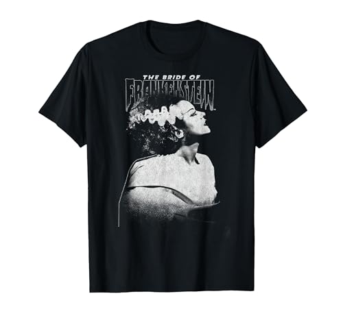 Universal Monsters Bride of Frankenstein Dark Portrait T-Shirt - size chart